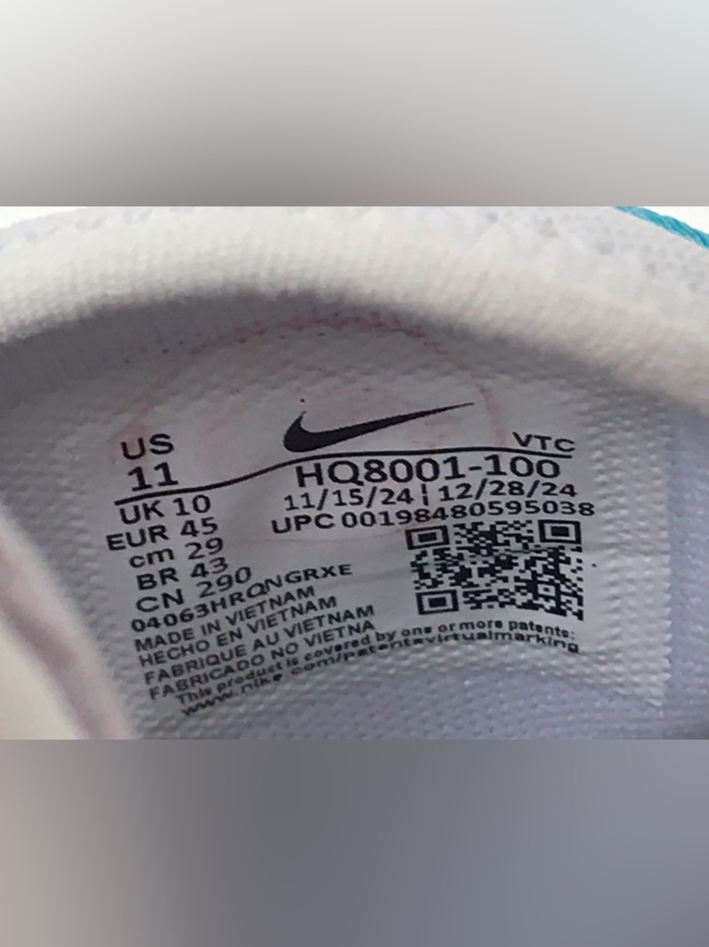 Size 11 Mens Nike Air Max 270 Miami Marlins City Connect Shoes White HQ8001-100 - Picture 7 of 7